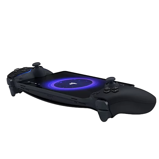 PlayStation Portal™ Remote Player in Midnight Black and White showing the device with screen and control buttons.