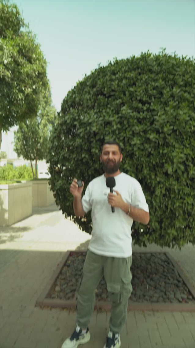 Load video: Porodo Two-Device Connect Handheld Lavalier Microphone - Black