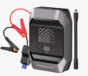 Powerology Inflateboost 10000mAh 4-in-1 Jump Starter with Touch Buttons - 10000mAh 4-in-1 Car Battery Jump Starter with Powerology Tire Inflator