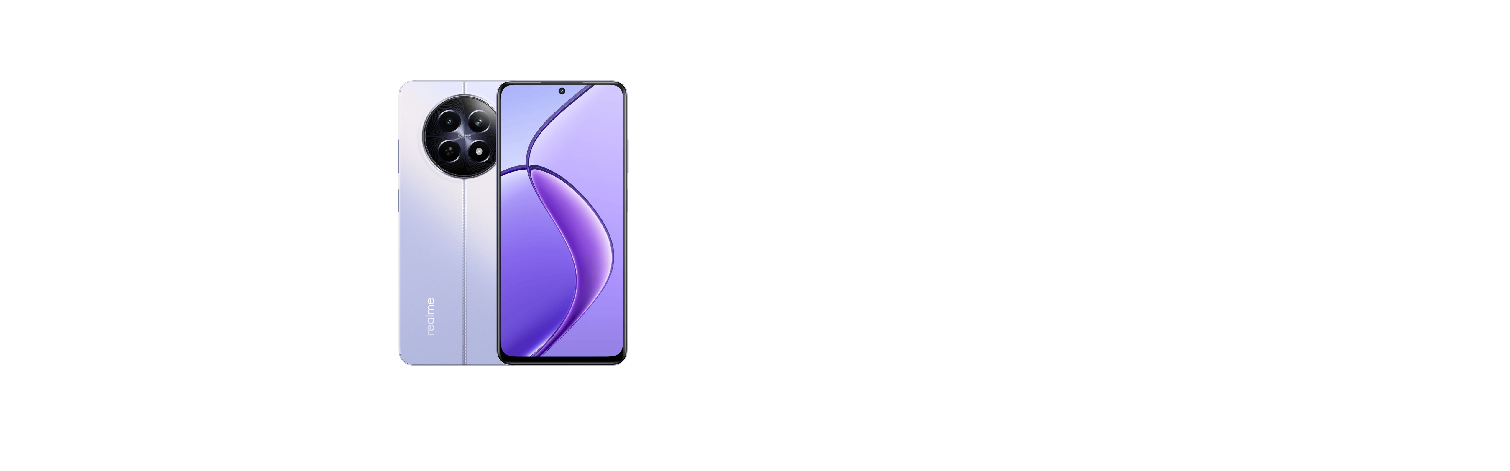 Realme 12 ,IPS LCD, 6.72 inches, 120Hz, MediaTek Dimensity 6100+ 5G, 45W SUPERVOOC, 108 MP (f/1.8), Fingerprint (side-mounted), 5000 mAh, USB Type-C 2.0,