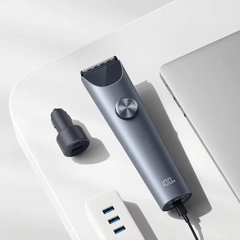 Xiaomi Mijia Professional Hair Clipper 2 trimmer with adjustable blades and ergonomic handle, ready for precise hair cutting.