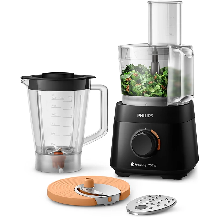 Philips Food Processor 750 Watt 1.5 Liter 2 Speeds - Black