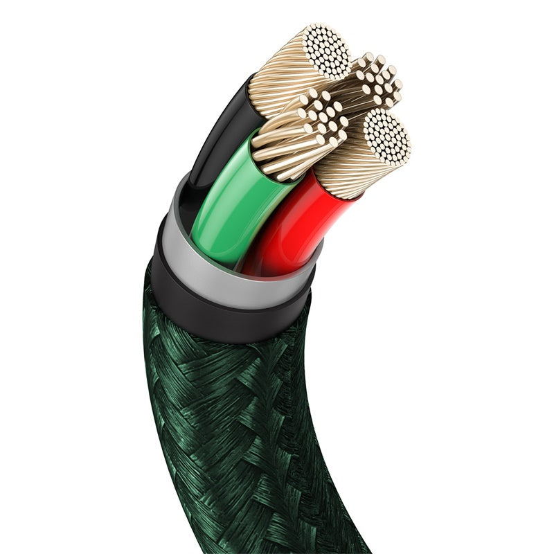 Baseus Cafule Series Metal Data Cable USB to IP 2.4A 2M - Green