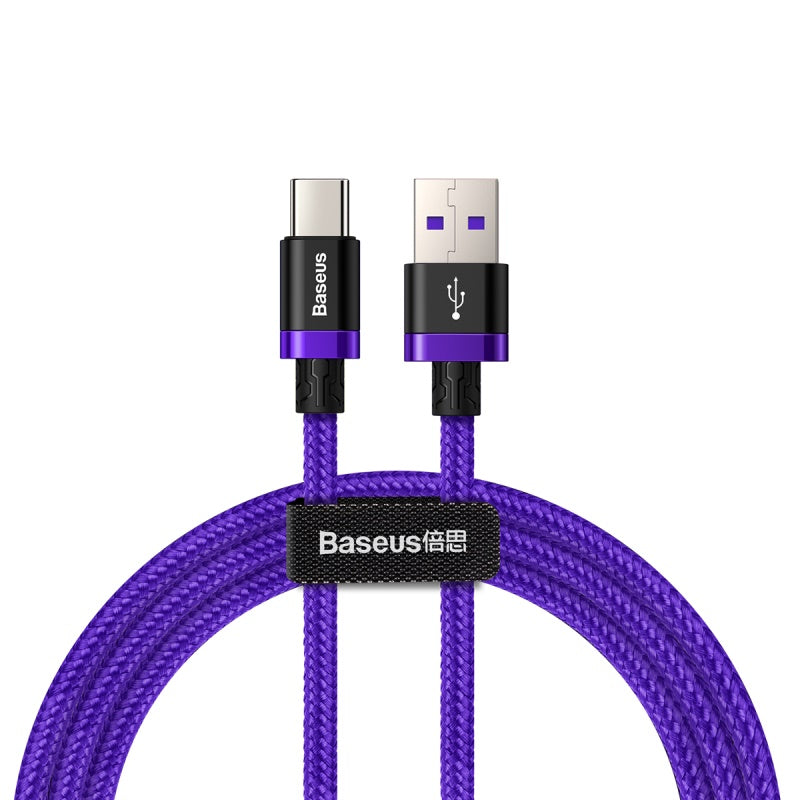 Baseus Purple HW Flash Charge Cable USB to Type-C 40W Purple