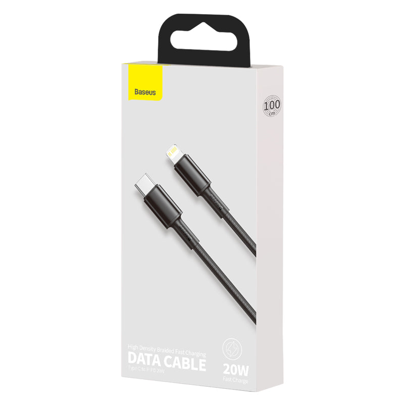 Baseus High Density Braided PD 20W Fast Cable Type-C to iP 1m White