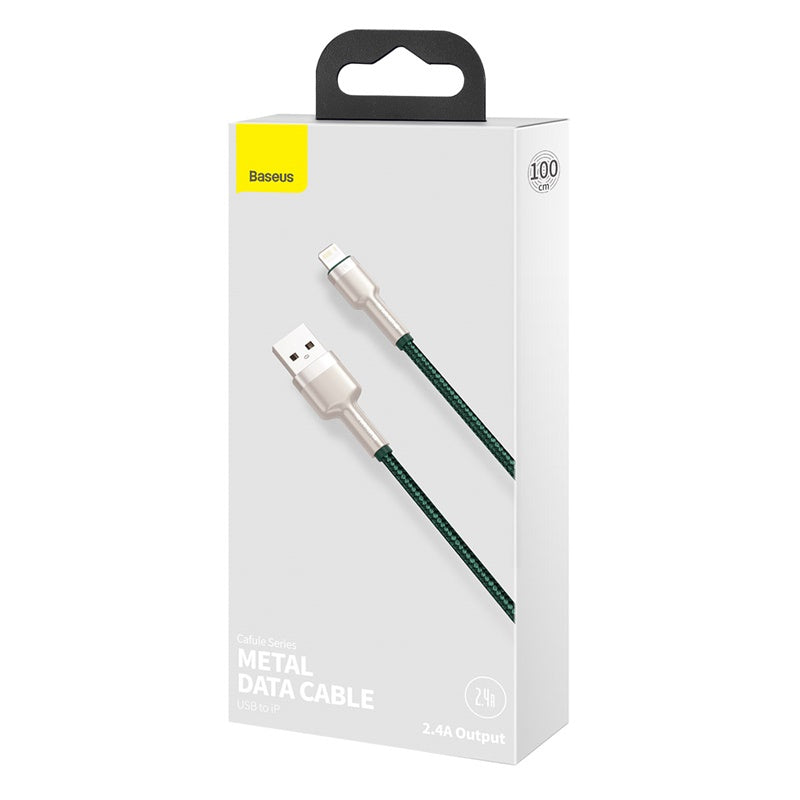 Baseus Cafule Series Metal Data Cable USB to IP 2.4A 1m - Green