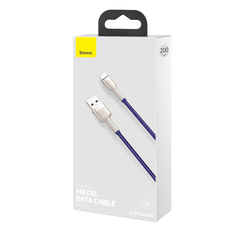 Baseus Cafule Series Metal Data Cable USB to IP 2.4A 2M - Purple
