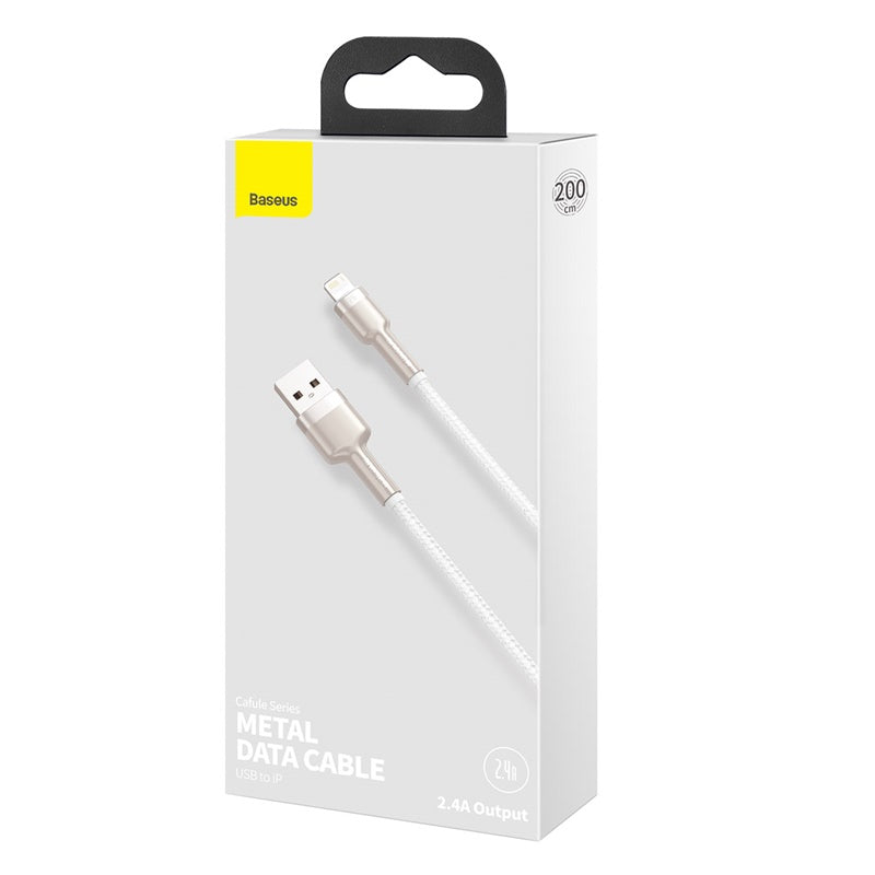 Baseus Cafule Series Metal Data Cable USB to IP 2.4A 2M - White