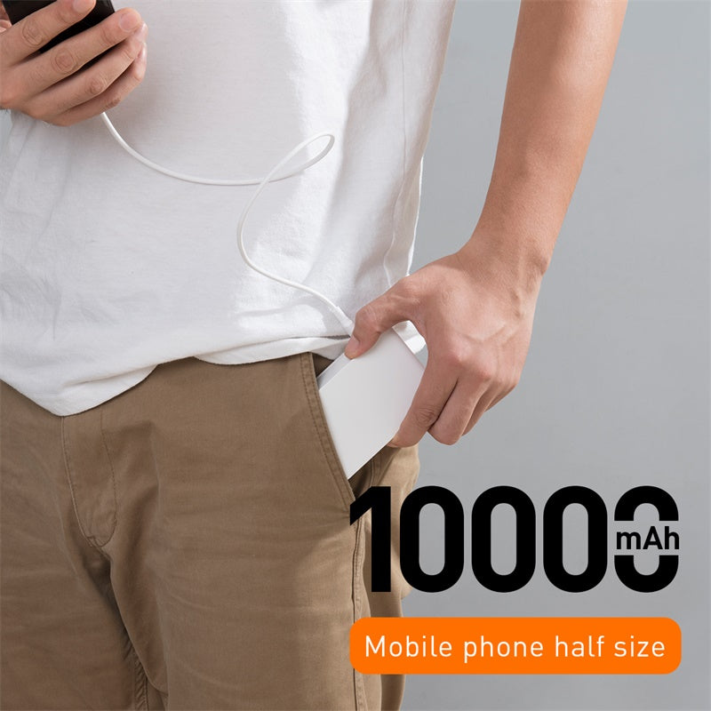 Power station 2*1 Wall Charger + 1000mAh Power Bank 18w QC3.0 + PD White