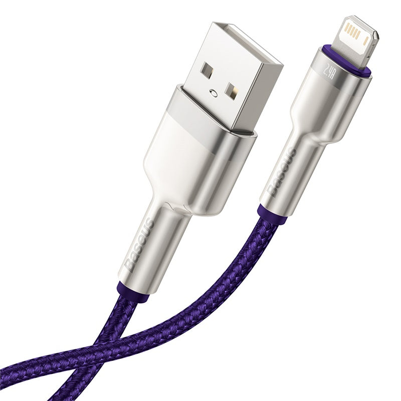 Baseus Cafule Series Metal Data Cable USB to IP 2.4A 2M - Purple