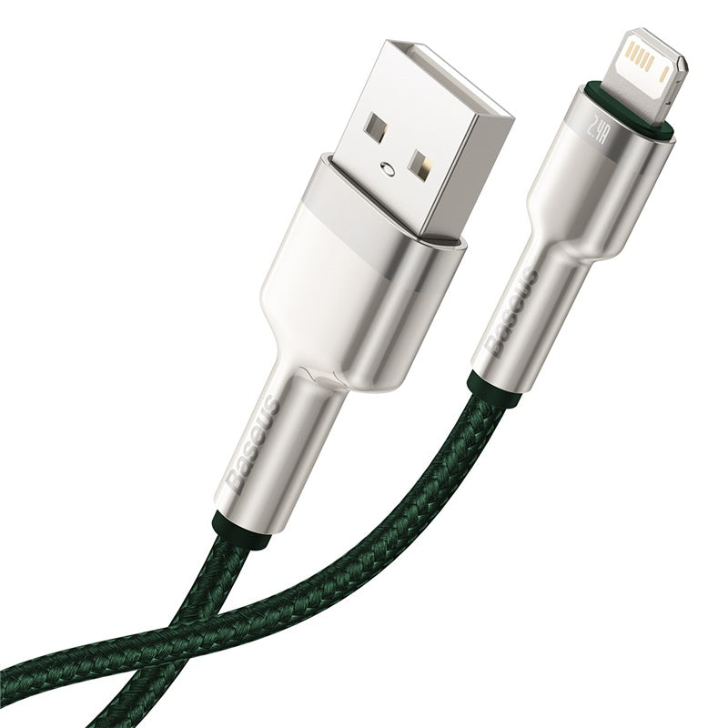 Baseus Cafule Series Metal Data Cable USB to IP 2.4A 2M - Green