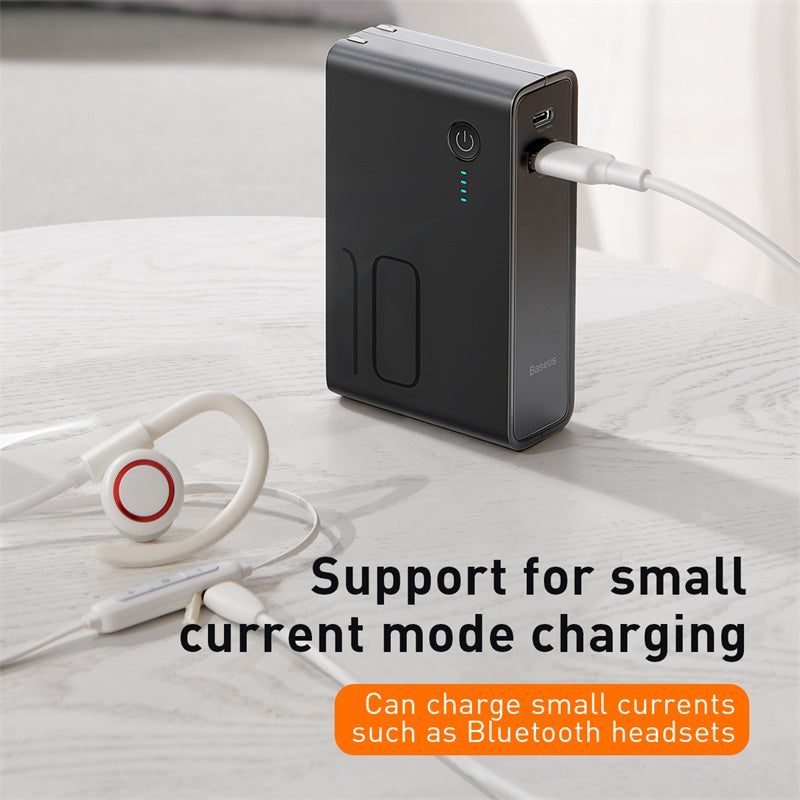 Power station 2*1 Wall Charger + 10,000mAh Power Bank 18w QC3.0 + PD Black