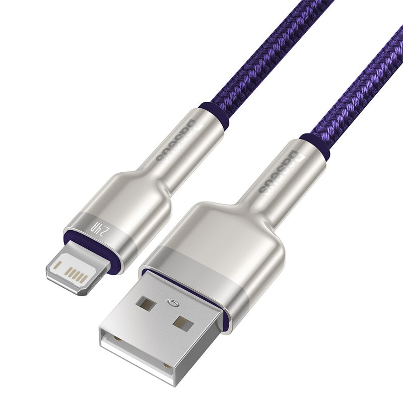 Baseus Cafule Series Metal Data Cable USB to IP 2.4A 2M - Purple