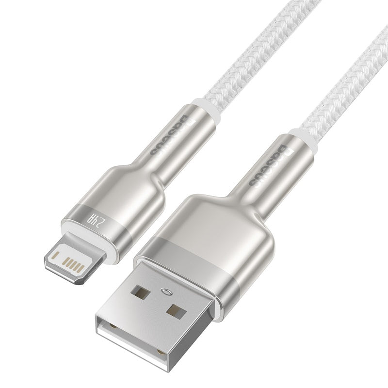 Baseus Cafule Series Metal Data Cable USB to IP 2.4A 1m - White
