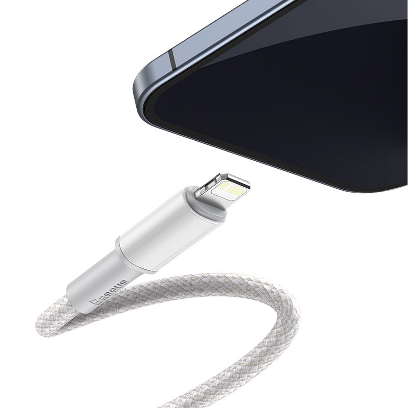 Baseus High Density Braided PD 20W Fast Cable Type-C to iP 2m White