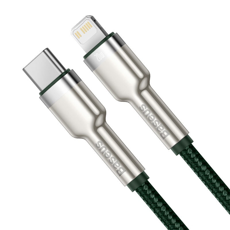 Baseus Cafule Series Metal Data Cable Type-C to iP PD 20W 1m - Green