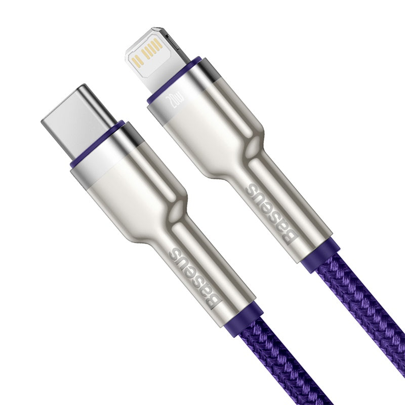 Baseus Cafule Series Metal Data Cable Type-C to iP PD 20W 1m - Purple