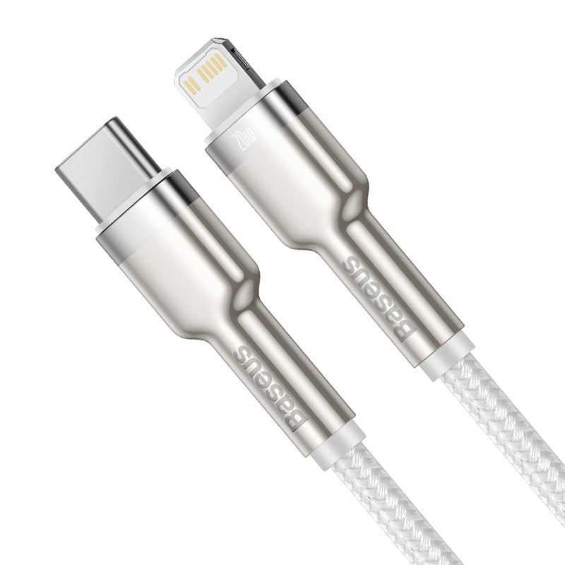 Baseus Cafule Series Metal Data Cable Type-C to iP PD 20W 1m - White