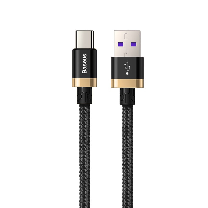 Baseus Purple HW Flash Charge Cable USB to Type-C 40W Black