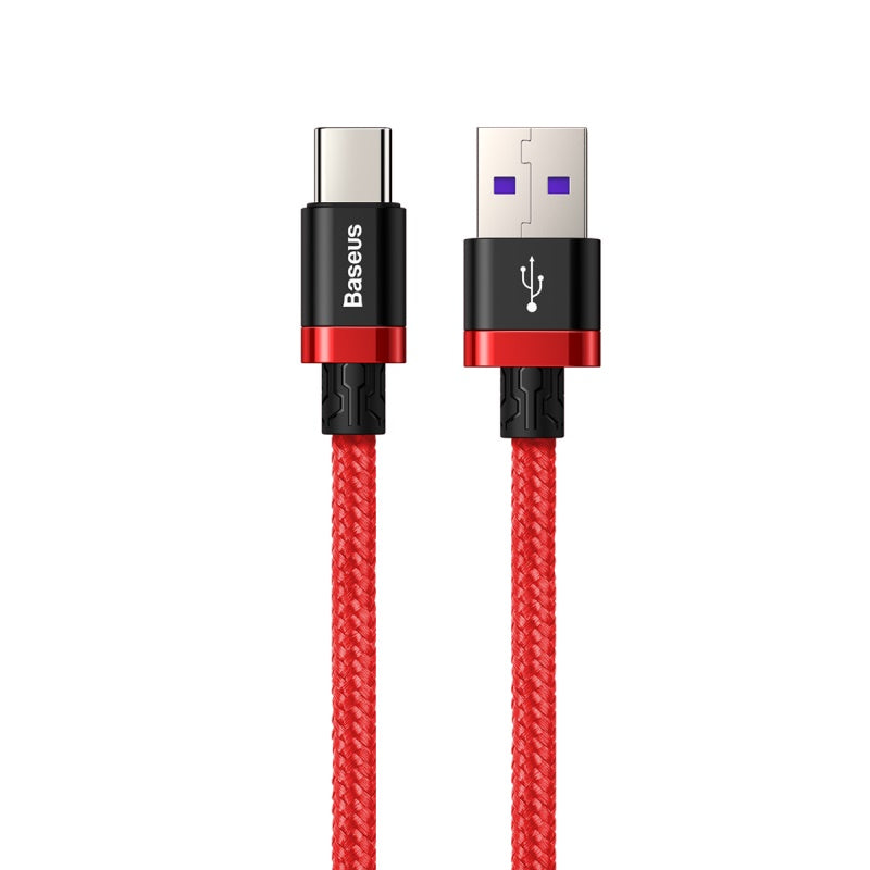 Baseus Purple HW Flash Charge Cable USB to Type-C 40W Red