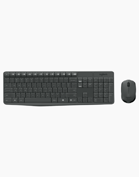 Logitech® MK235 Wireless Keyboard and Mouse - Gray