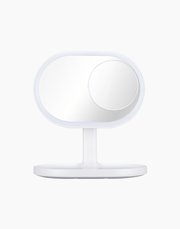 MOMAX Q.LED Mirror wireless charging and Bluetooth Speaker - White