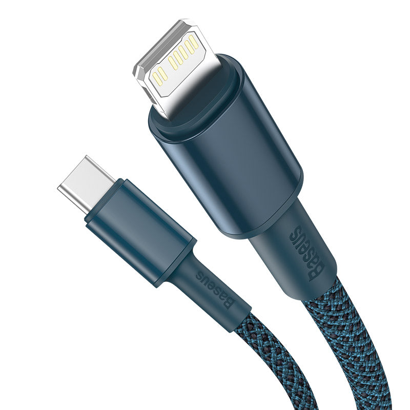 Baseus High Density Braided PD 20W Fast Cable Type-C to iP 2m Blue