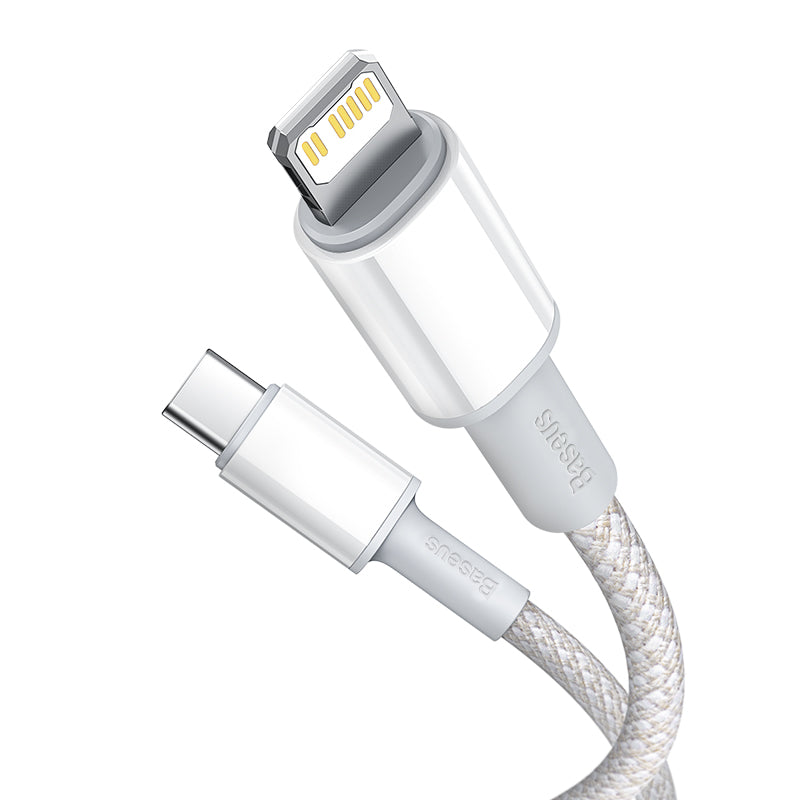 Baseus High Density Braided PD 20W Fast Cable Type-C to iP 2m White