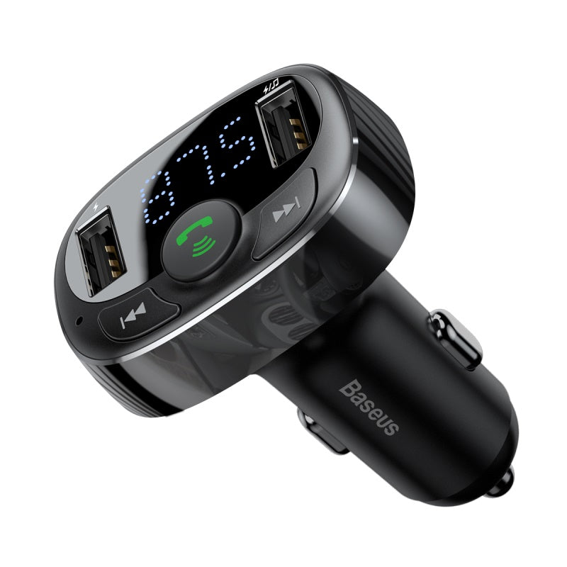 Baseus T typed Car Charger, Handsfree FM Transmitter, Bluetooth, MP3 Player, More..