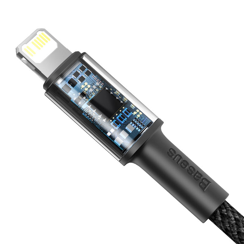 Baseus High Density Braided PD 20W Fast Cable Type-C to iP 1m Black