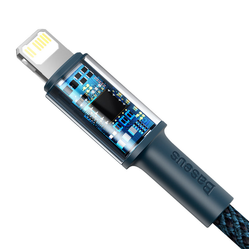 Baseus High Density Braided PD 20W Fast Cable Type-C to iP 2m Blue