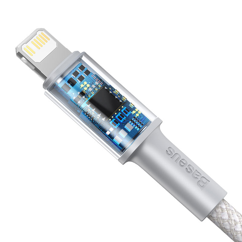Baseus High Density Braided PD 20W Fast Cable Type-C to iP 2m White