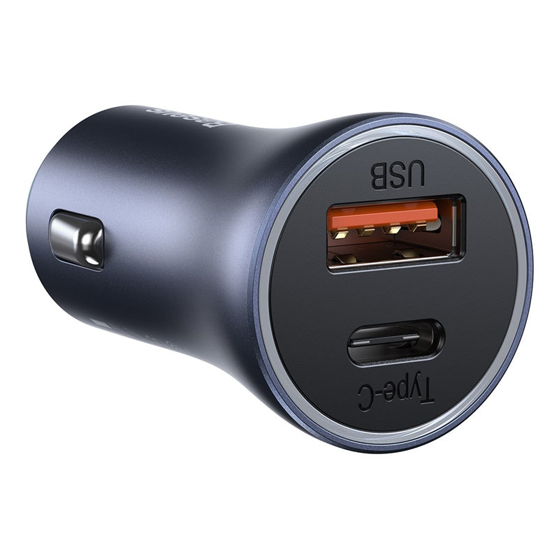 Baseus Golden Contactor Pro Dual Fast Car Charger U+C 40W - Dark Gray