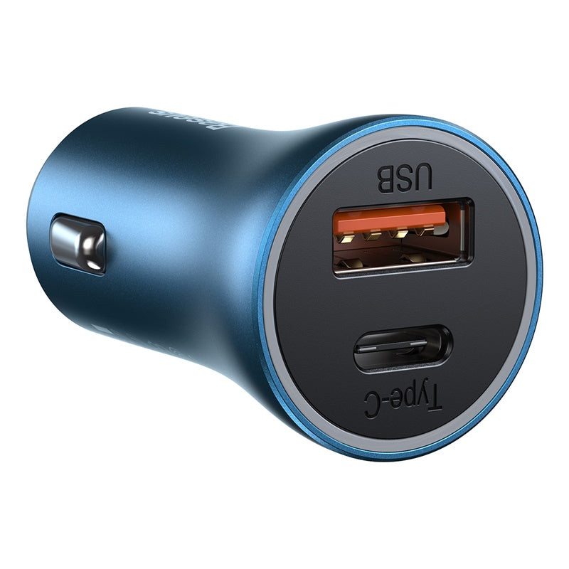 Baseus Golden Contactor Pro Dual Fast Car Charger U+C 40W - Blue