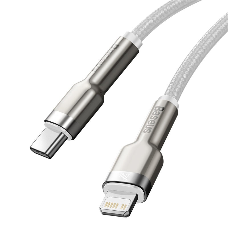 Baseus Cafule Series Metal Data Cable Type-C to iP PD 20W 1m - White
