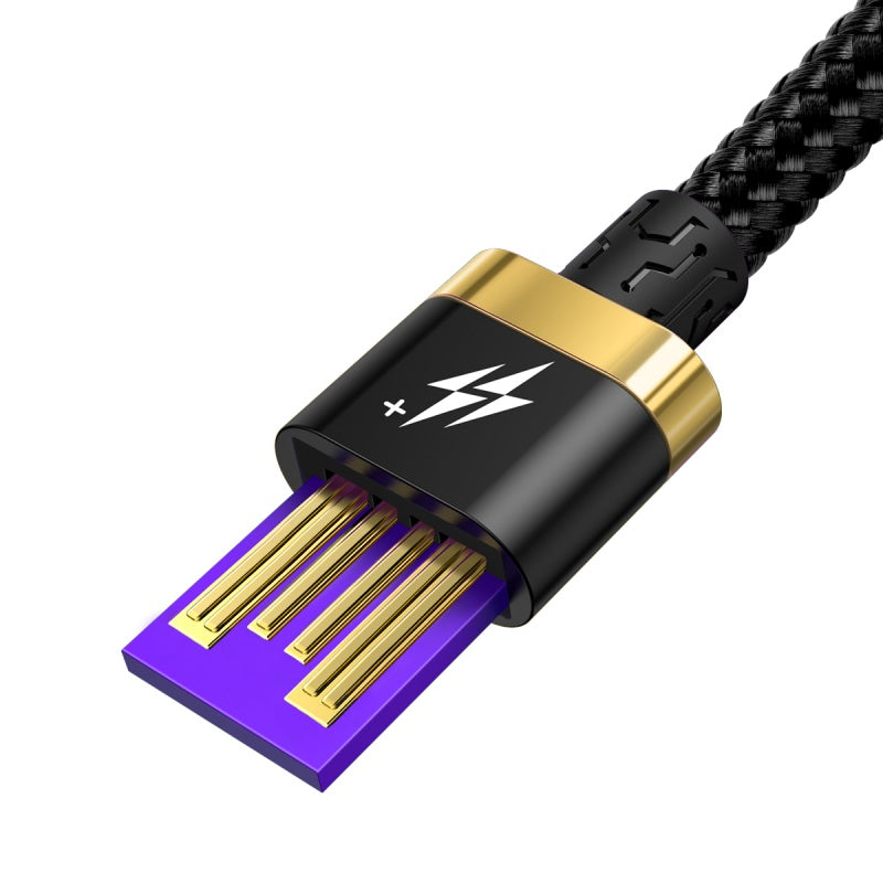Baseus Purple HW Flash Charge Cable USB to Type-C 40W Black
