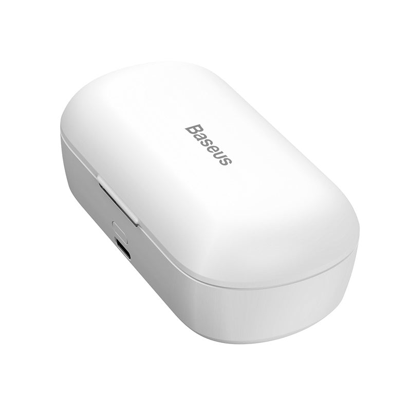 Baseus W01 TWS Bluetooth earbuds with sweat resistance, 6-7 hours playback, in white with 2000mAh external charging box