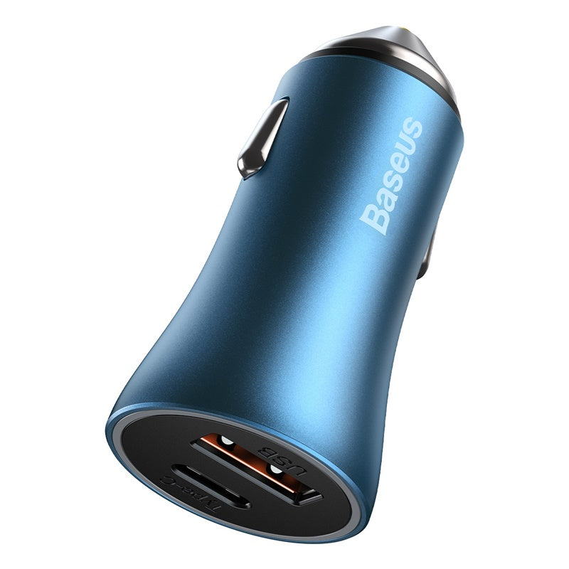 Baseus Golden Contactor Pro Dual Fast Car Charger U+C 40W - Blue