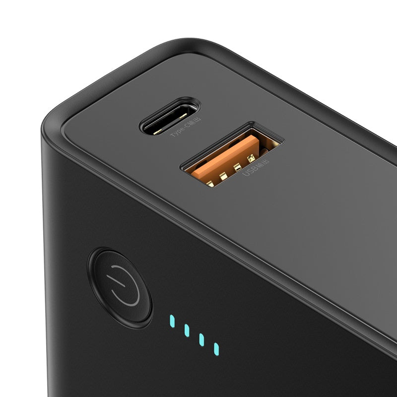 Power station 2*1 Wall Charger + 10,000mAh Power Bank 18w QC3.0 + PD Black