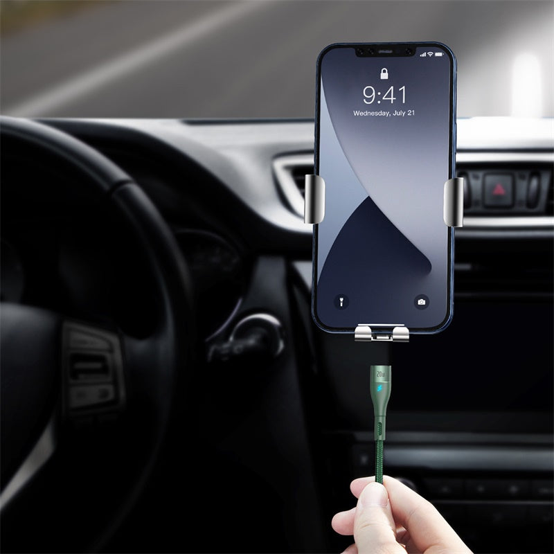 Baseus Zinc Magnetic Safe 20W PD Fast Cable Type-C To IP 2m - Green