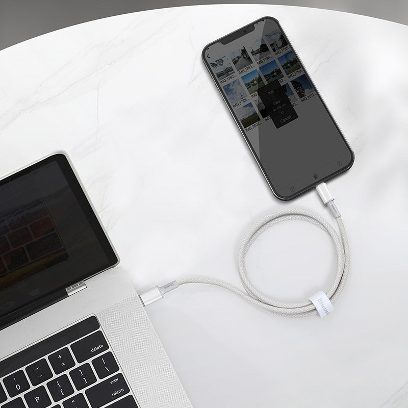 Baseus High Density Braided PD 20W Fast Cable Type-C to iP 2m White