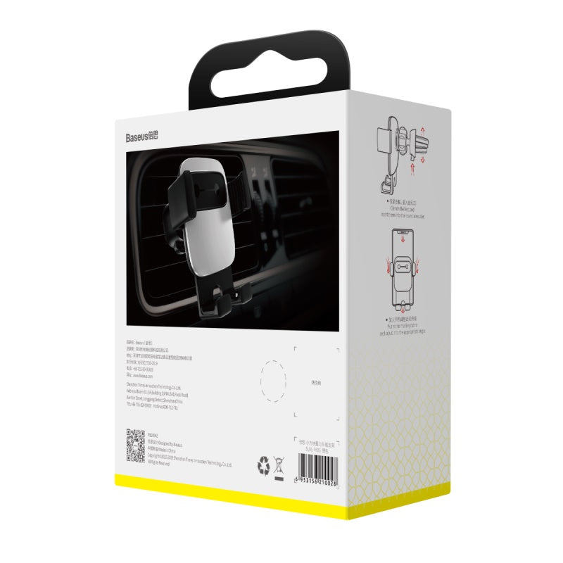 Baseus Cube Gravity Vehicle-mounted Holder Silver