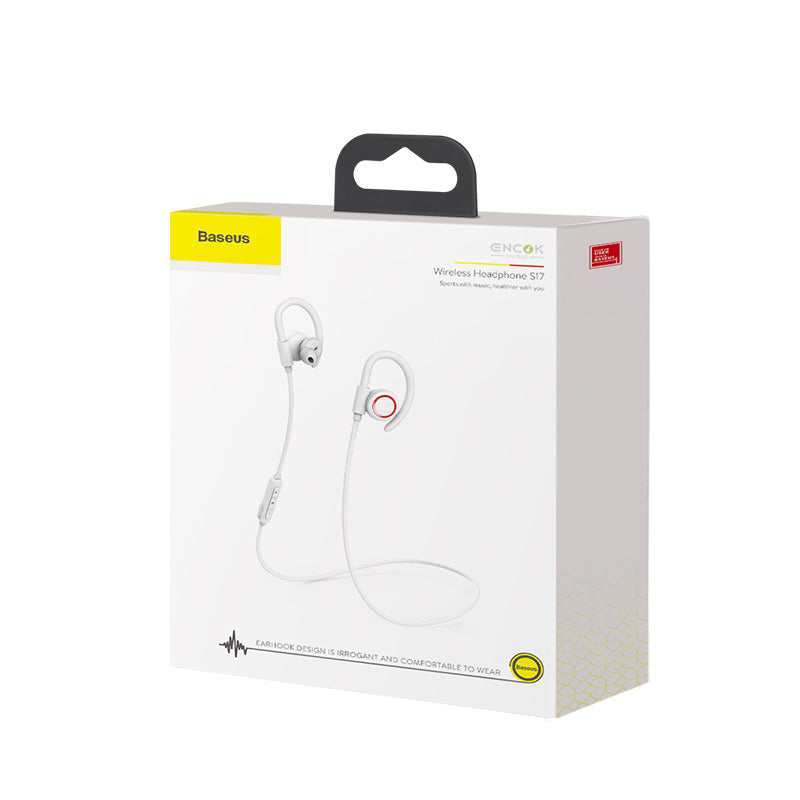 Baseus Encok S17 Wireless Headphone With Magnetic IPX5 | White