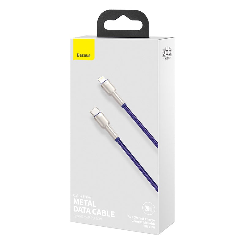 Baseus Cafule Series Metal Data Cable Type-C to iP PD 20W 2m - Purple