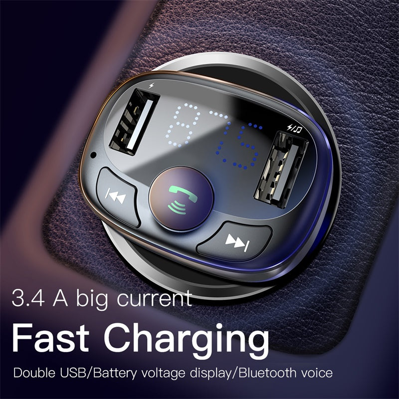 Baseus T typed Car Charger, Handsfree FM Transmitter, Bluetooth, MP3 Player, More..