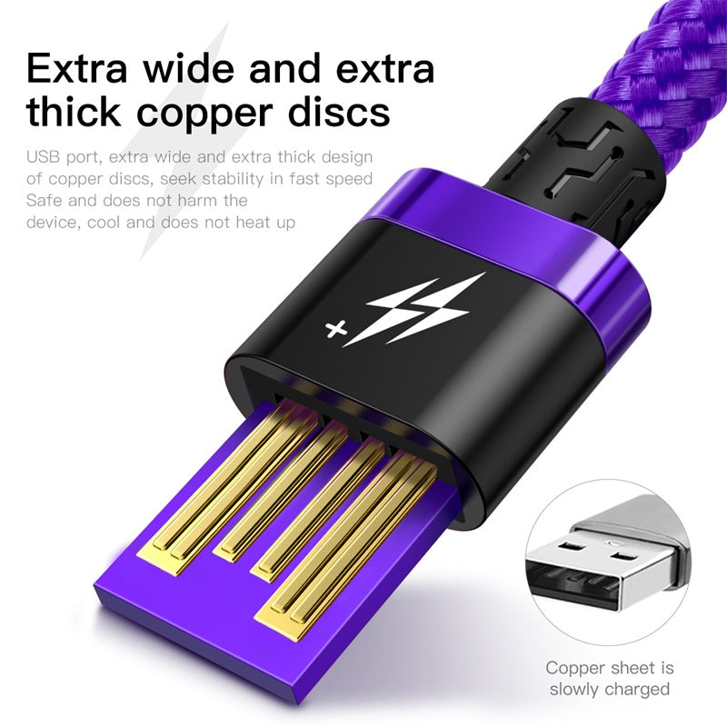 Baseus Purple HW Flash Charge Cable USB to Type-C 40W Black