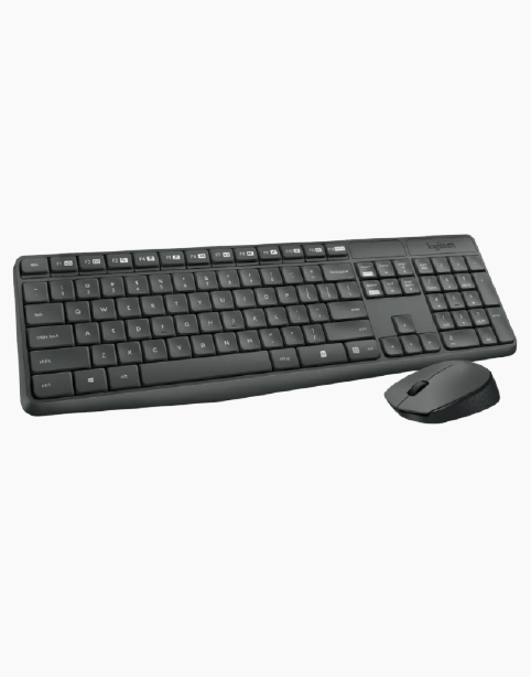 Logitech® MK235 Wireless Keyboard and Mouse - Gray