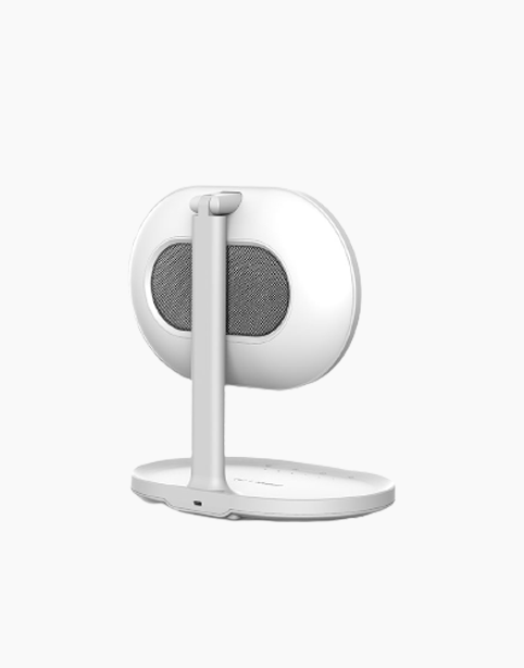 MOMAX Q.LED Mirror wireless charging and Bluetooth Speaker - White