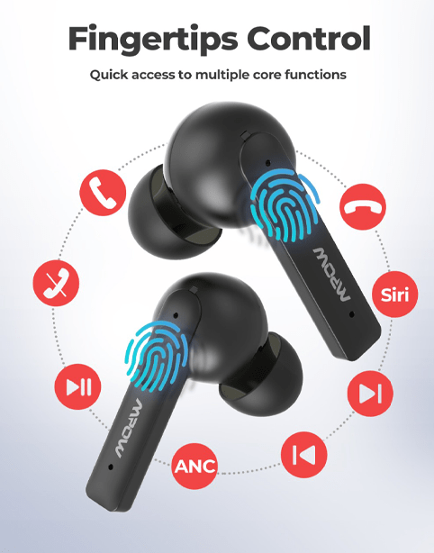 MPOW X3 ANC Wireless Headphones With Touch Control - Black
