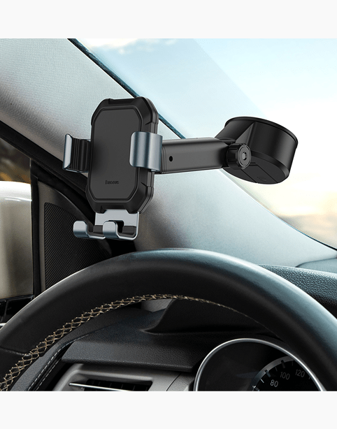 Baseus Tank gravity car mount holder with suction base Tarnish - Black